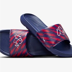 Nike Victori One Slide Sandal- Loyal Blue/Speed Red/White